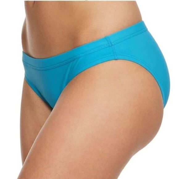 NWOT New Nike Hipster Sport Low Rise Bikini Swim Bottoms Turquoise Blue XL - Picture 1 of 8